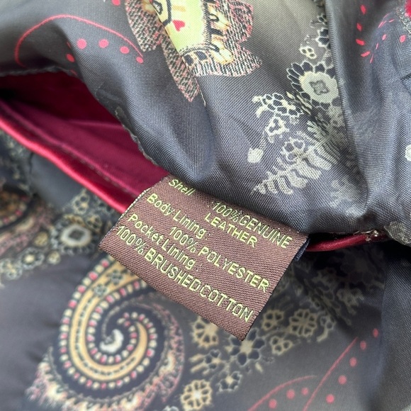 Kuhlman Genuine Leather 2 button Jacket Red Burgandy Women's Size 2 - Picture 5 of 10